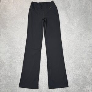 Nike Dri-FIT Women Black Wide Leg Yoga Pants High Rise Flare Athletic Small Gym